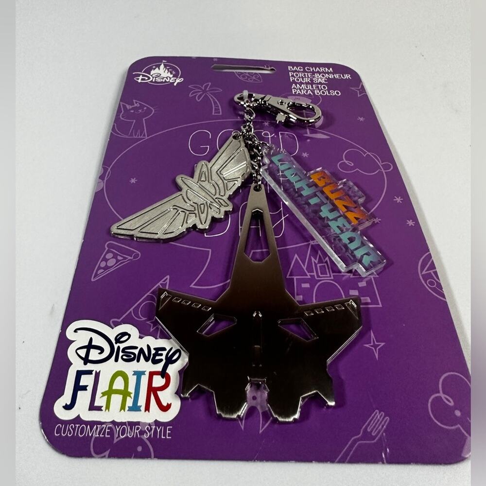 Disney Bag Charm Buzz Lightyear Keychain Purse Charm - Picture 2 of 3